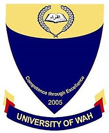 University of Wah BS BSc BBA MA/MSc PhD admissions 2020