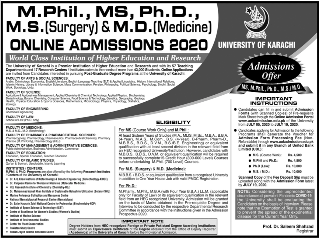 university-of-karachi-mphil-ms-admissions-2020