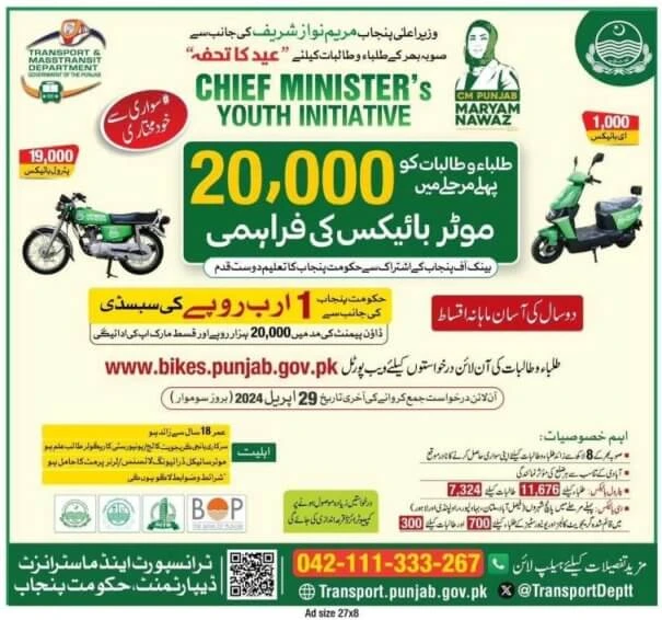 Empowering Punjabs Students: Bike Program 2024